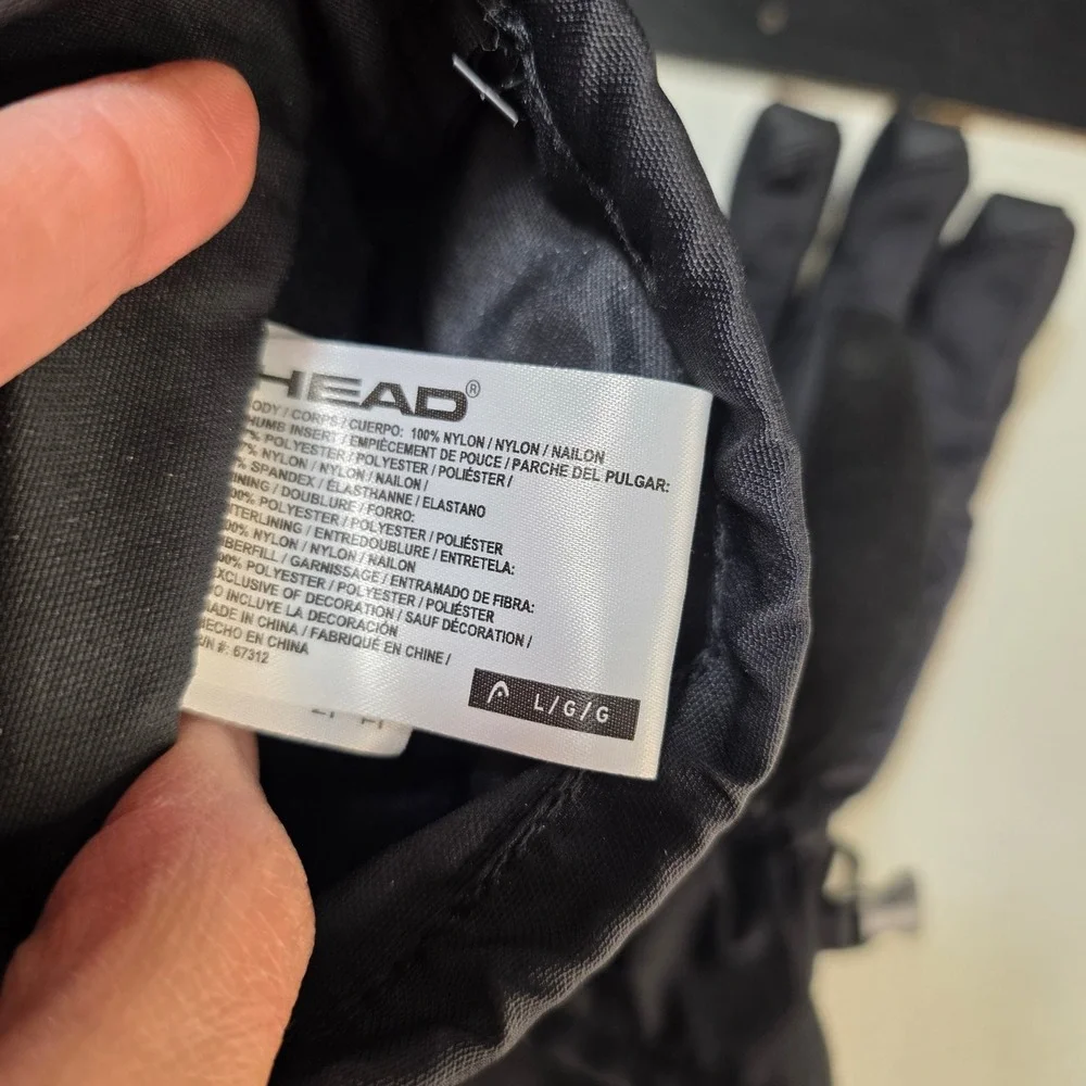 Head Winter Gloves Womens Large Black Purple Ski Snowboard Fleece‎ Lined